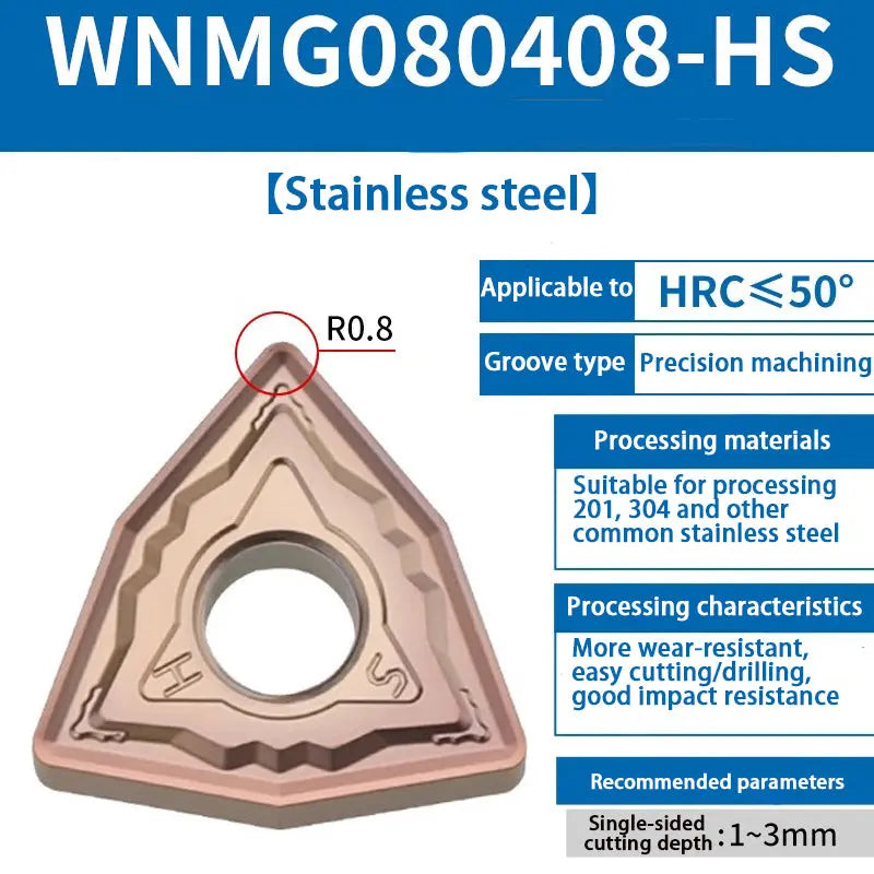 72-WNMG080404/08 Peach-shaped external turning tool head Shandong Denso Pricision Tools Co.,Ltd.